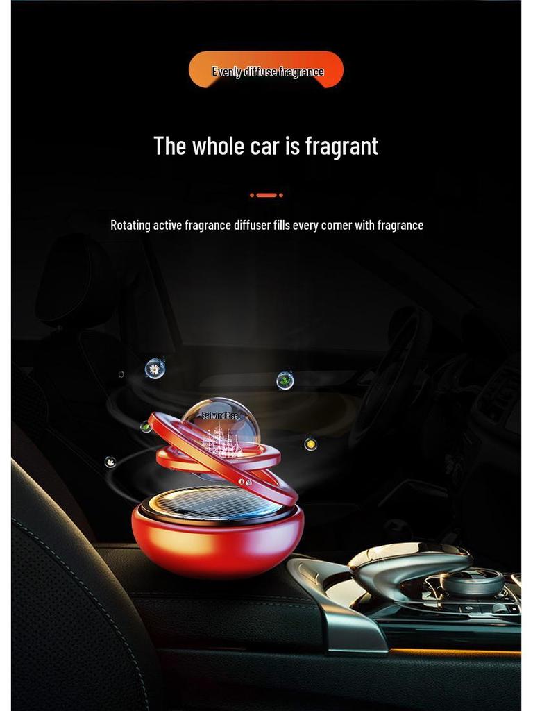 Solar Rotating Car Aromatherapy Ornament