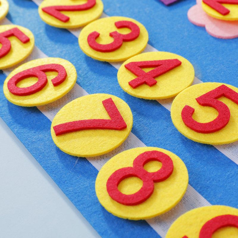 Interactive Children's Cartoon Felt Busy Board - DIY Creative Early Learning Toy with Finger Counting