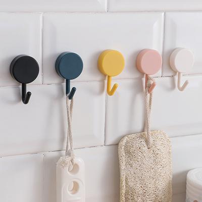 10Pcs Self Adhesive Wall Hook Strong Without Drilling Coat Bag Bathroom Door Kitchen Towel Hanger Hooks Home Storage Accessories