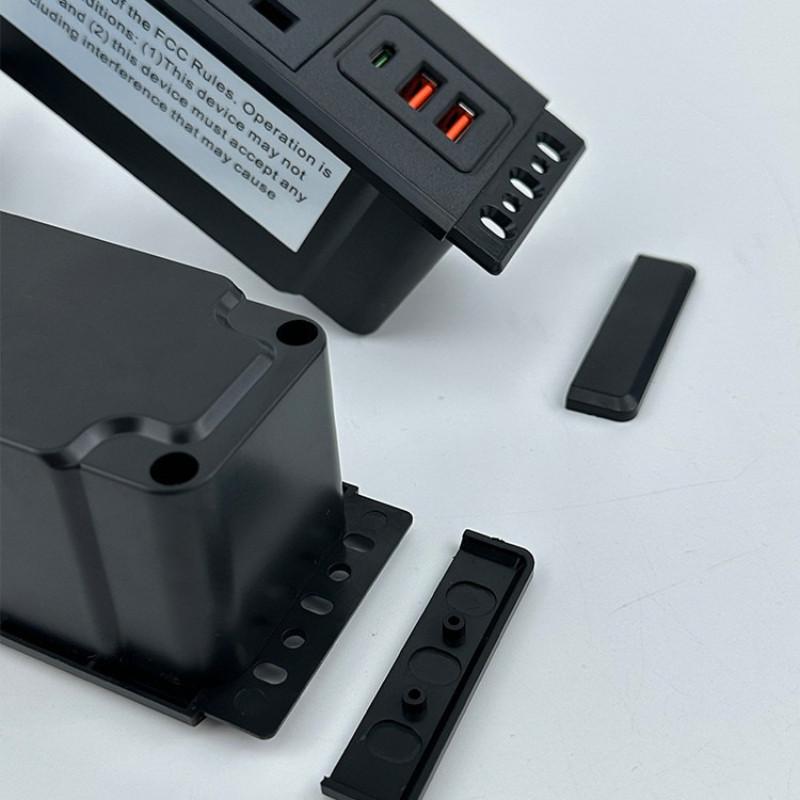 USB Type-C Extension Power Strip AC110-250V Socket Plug Built-in Desktop Hidden Outlets Socket Home Office Concealed Socket