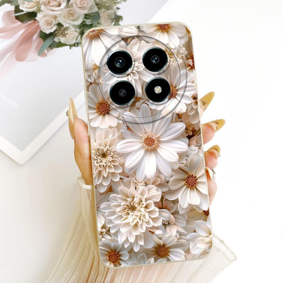 Daisy Bow Pattern Butterfly Flower Cherry Back Cover For Realme 13 Pro Pro+ Phone Case Soft Silicone Casing On Realme P1 Speed