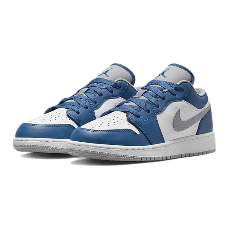 (GS) Air Jordan 1 Low 'True Blue Cement' Kids' 553560-412