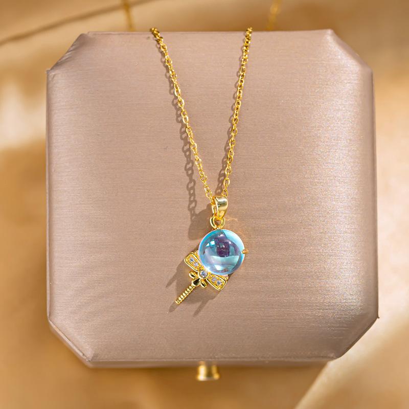 Retro Butterfly Flower Pendant Fashion Titanium Steel Choker Necklace Irregular Versatile Women