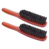 2pcs Men Shaving Brush Hairdressing Wooden Beard Brush Oil Head Styling Comb for Beard Styling