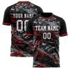 Přizpůsobené Fotbalové Tričko s Názvem Týmu a Číslem Personalizované DIY Kulatý Výstřih Černé Sportovní Trička Volné Rychleschnoucí Týmové Uniformy