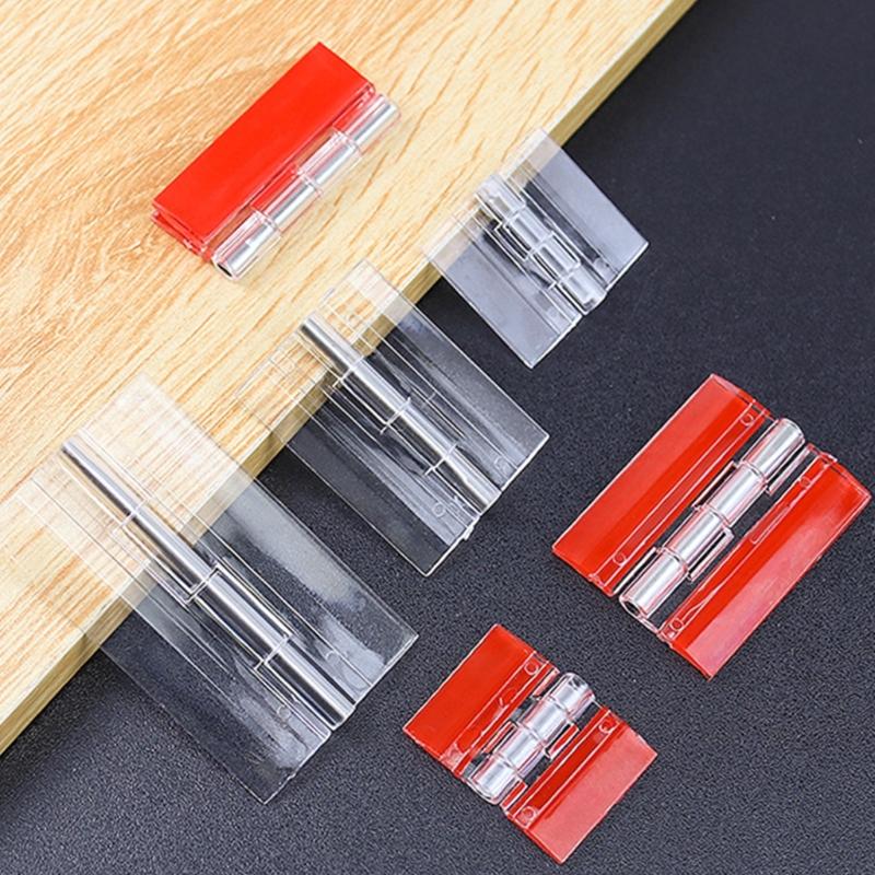 10pcs  Adhesive Clear Hinges with High Load Bearing Capacity Invisible Acrylic Hinges Set for Furniture & Cabinetry