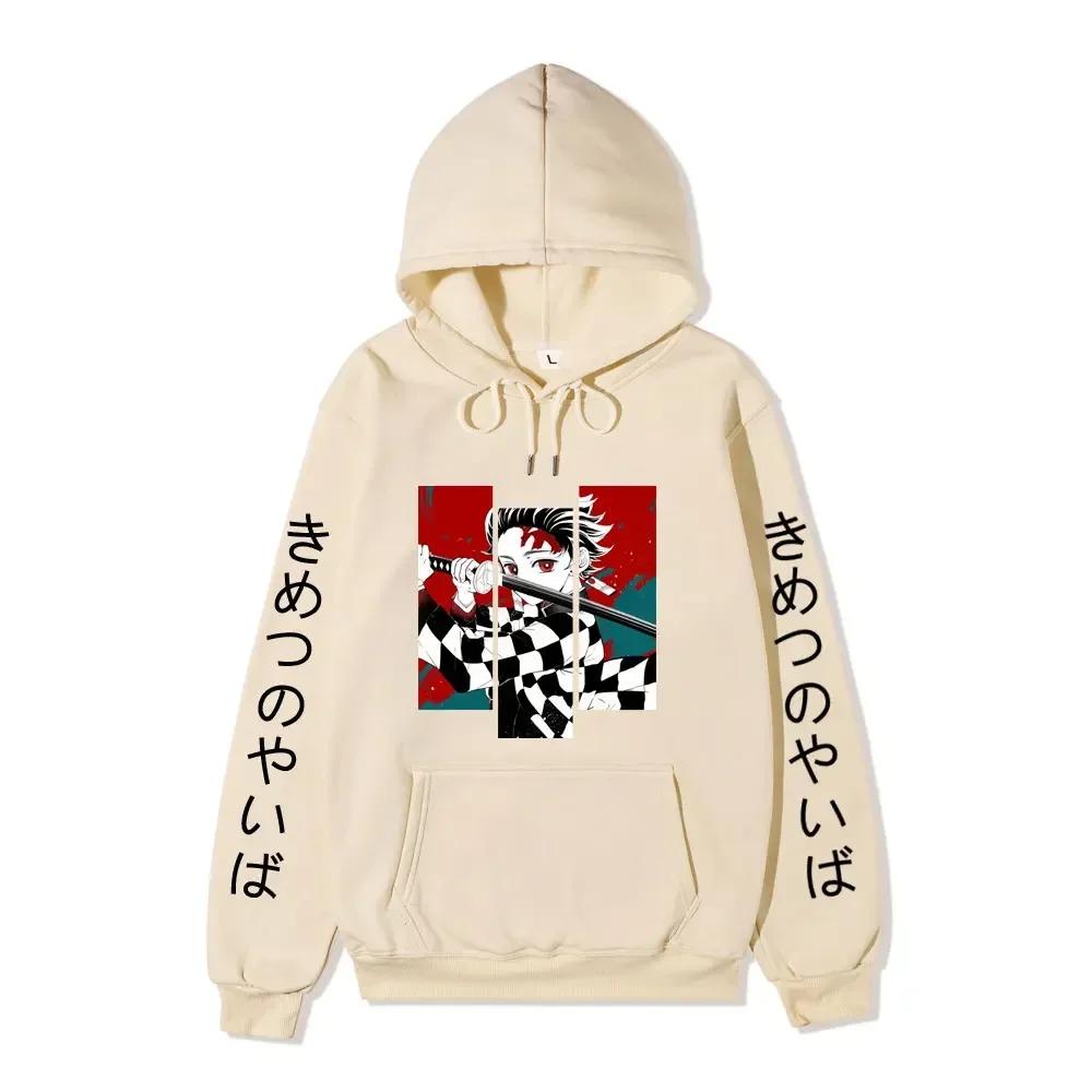 Autumn Winter Anime Printed Hoodies Autumn Harajuku Sweatshirts Oversize Casual Long Sleeve Pullover Casual Print Streetwear