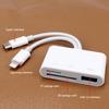 2 In 1 Otg Card Reader Type C Lightning To Sd Tf Memory Card With Usb Charging Port For Macbook Pc Laptop Iphone Cardreader