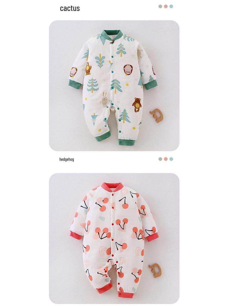 Class A Baby Romper: Temperature-Regulating Silk for Spring & Autumn, Warm Outerwear for Newborns