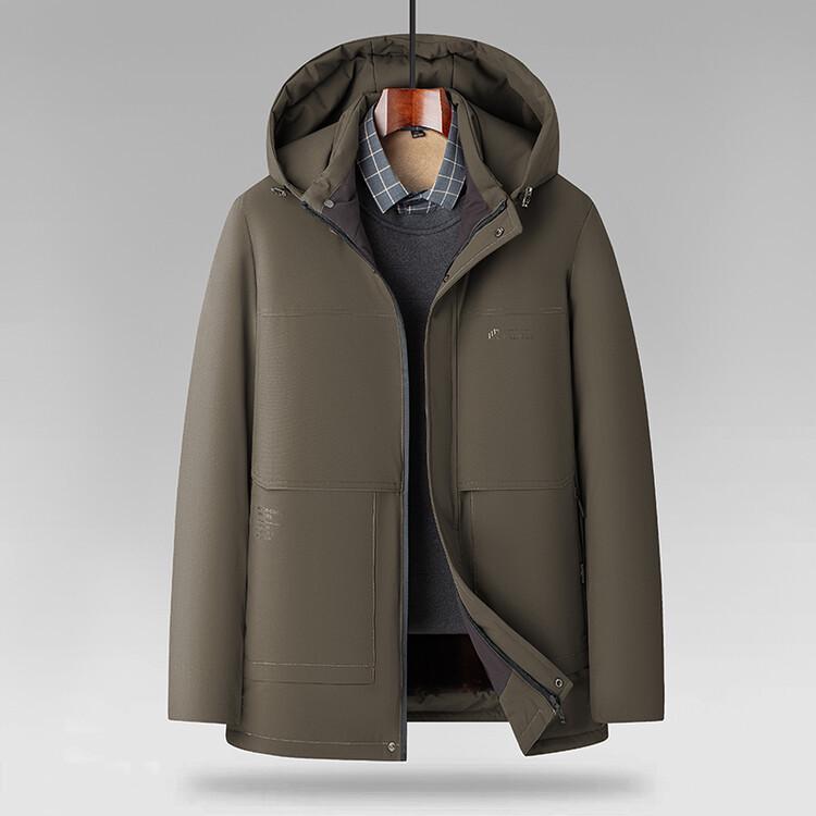 Dad's Winter Graphene Heated Cotton Jacket with Detachable Hood - Men's M2853