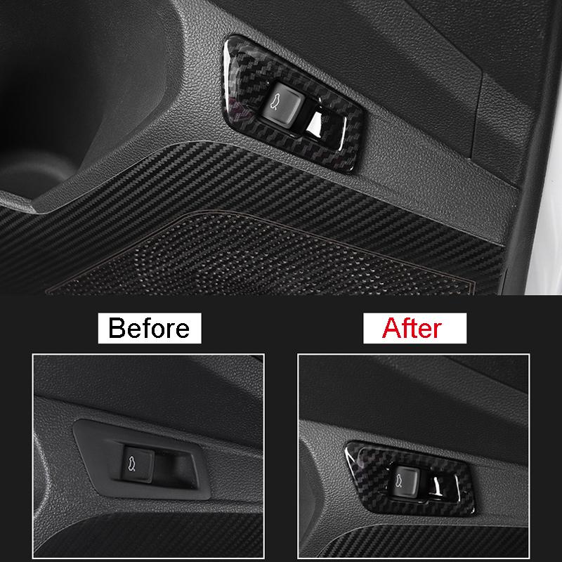 For T-Roc 2017 2018 Interior trim ABS Matte Door Handle Door Armrest Stripes Molding Decoration Cover Trim Car Stytle Accessoies
