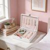 Jewelry Storage Box With Leather Cover For Travel And Gift Giving
