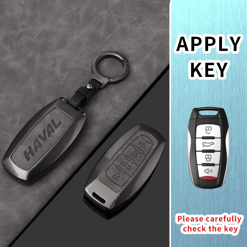 Alloy Car Key Case Cover for Great Wall Haval Jolion 2022 H6 H7 H4 H9 F5 F7 F7X F7H H2S GMW Dargo Keychain Auto Accessories
