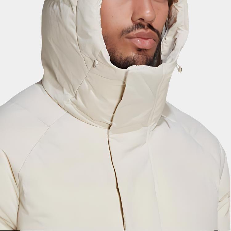 Adidas BIG BAFFLE DOWN COAT Down Jacket Men's White HN9926
