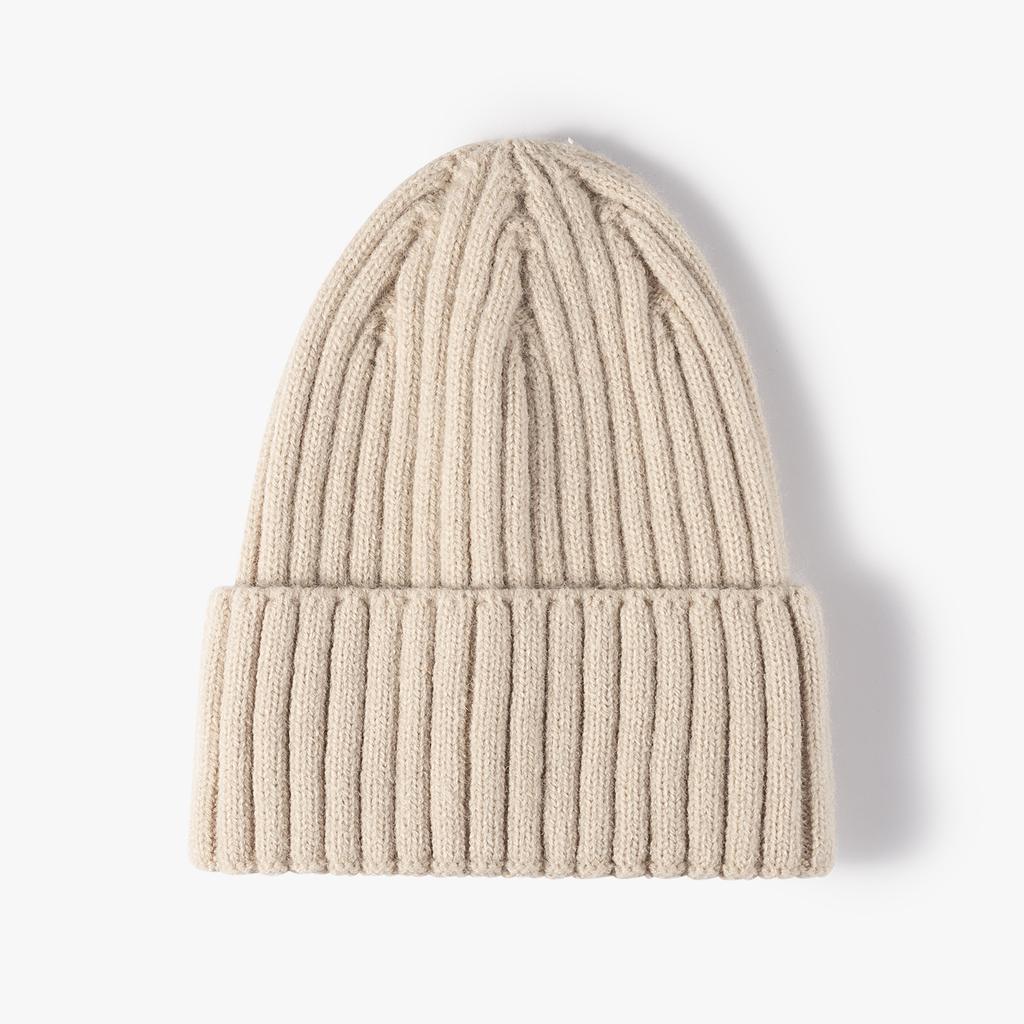 Winter Rough Wool Embroidered Knitted Hat, New Thickened Solid Warm Ear Protection High Top Cold Hat