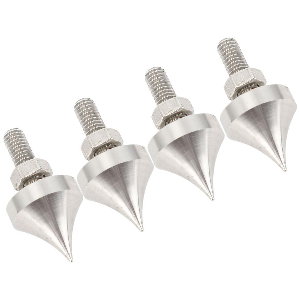 HiFi Speaker Spike Shockproof Stainless Steel Speaker Isolation Feet Spikes for Amplifier CD DVD Player 4pcs M6