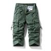 Pánské ležérní barvy Outdoors Pocket Beach Work Kalhoty Cargo Shorts Kalhoty