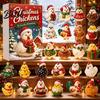 Christmas Advent Calendar Blind Box Chicken 2026, 24 Unique 2D Acrylic Holiday Countdown Surprise Gift Ornaments, Cute Tree Decorations for