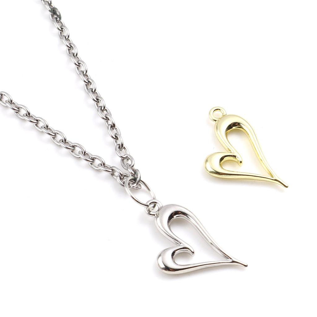 10 Pcs Alloy Heart Charms Multicolor Painted Love Heart Pendants For Diy Necklace Jewelry Making Findings 24mm X 15mm