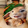 1PC Rabbit Carrots Garden Scene Automatic Umbrella - Suitable Travel Outdoor Portable Umbrella Birthday Gift Daily Essentials