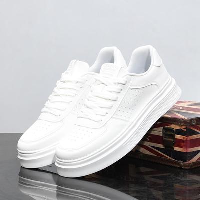 Frühlings-Freizeitschuhe neue Sommer atmungsaktive Low-Top-Board-Schuhe Plateau Leder x211