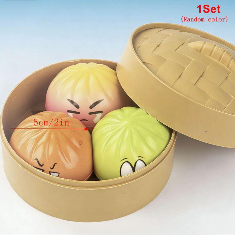 

Pressure Toys Pinching Games Creative Bun Soft Fluffy Fingers Decompression Game Props Dumpling Squishes Stress Balls Gifts