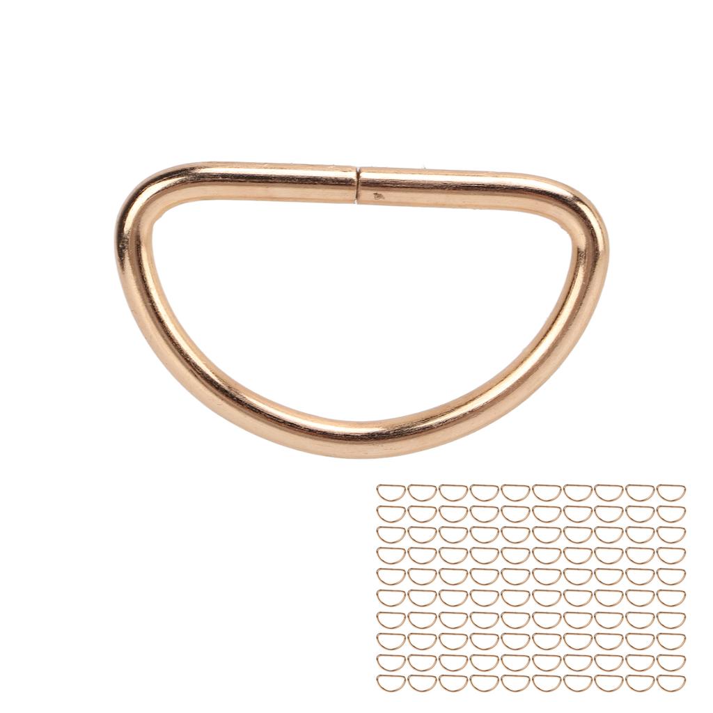 100pcs D Rings Dog Collar Metal D Rings for Dog Chest Straps Pet Suitcases Accessory