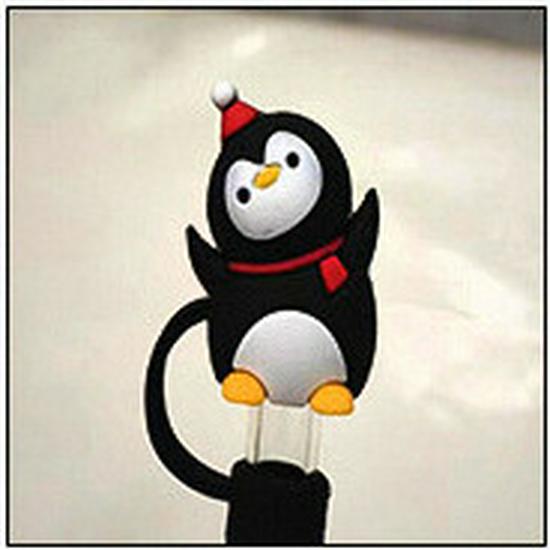 New 10mm Christmas Cartoon Silicone Straw Sleeve with Cute Dust Plug