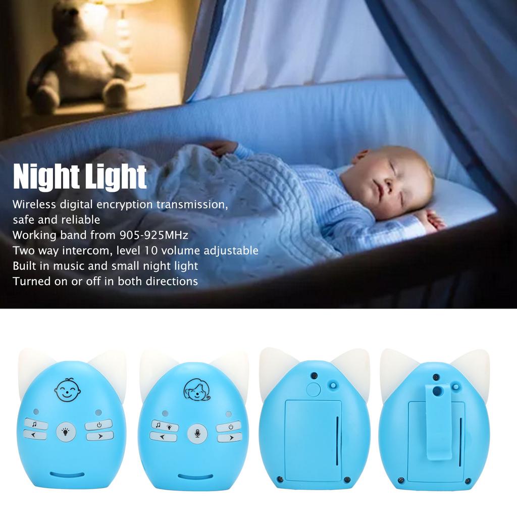 Baby Monitor ISM 905 bis 925MHz Kabellos Digitale Verschlüsselung 10 Lautstärken für Kind