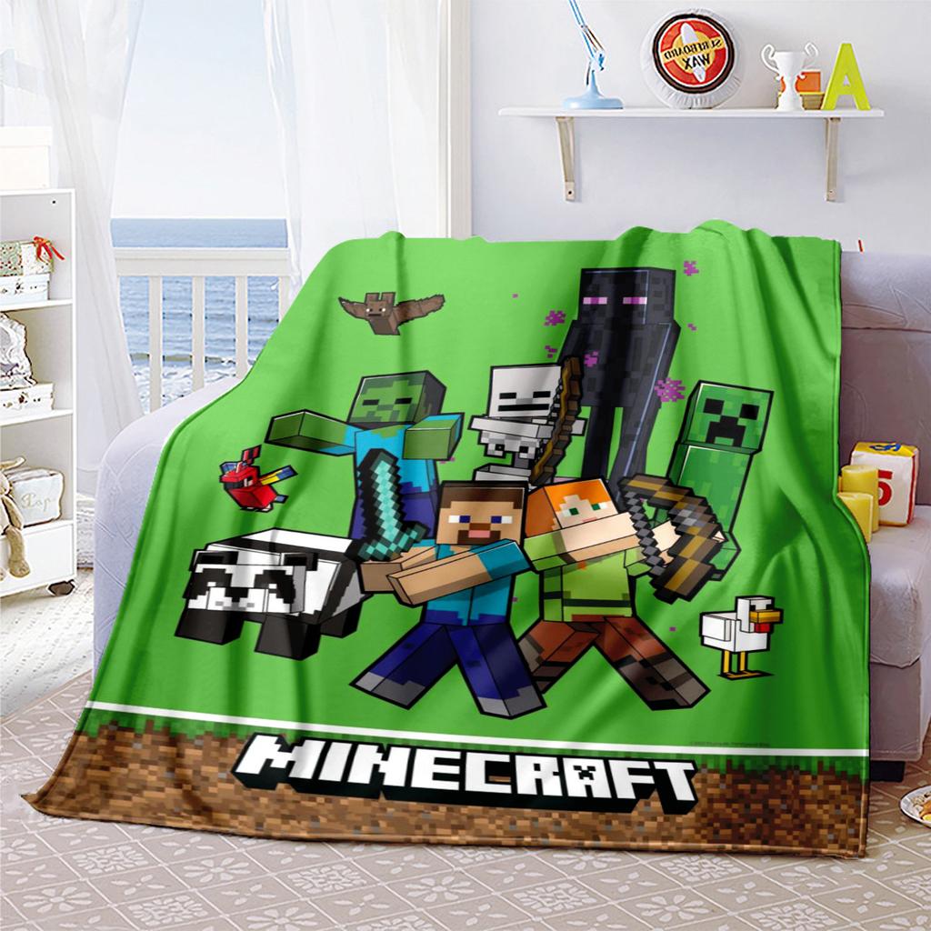 Classic Entertainment Sandbox Xbox Games Minecraft  blanket, home warming, four season bed decoration, sofa cover, flannel throwing blanket K2