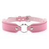 DIEZI Harajuku Gothic Cosplay PU Leather Choker Necklace For Women Men Punk Sexy Circle Pendant Torques Necklace Gift Jewelry