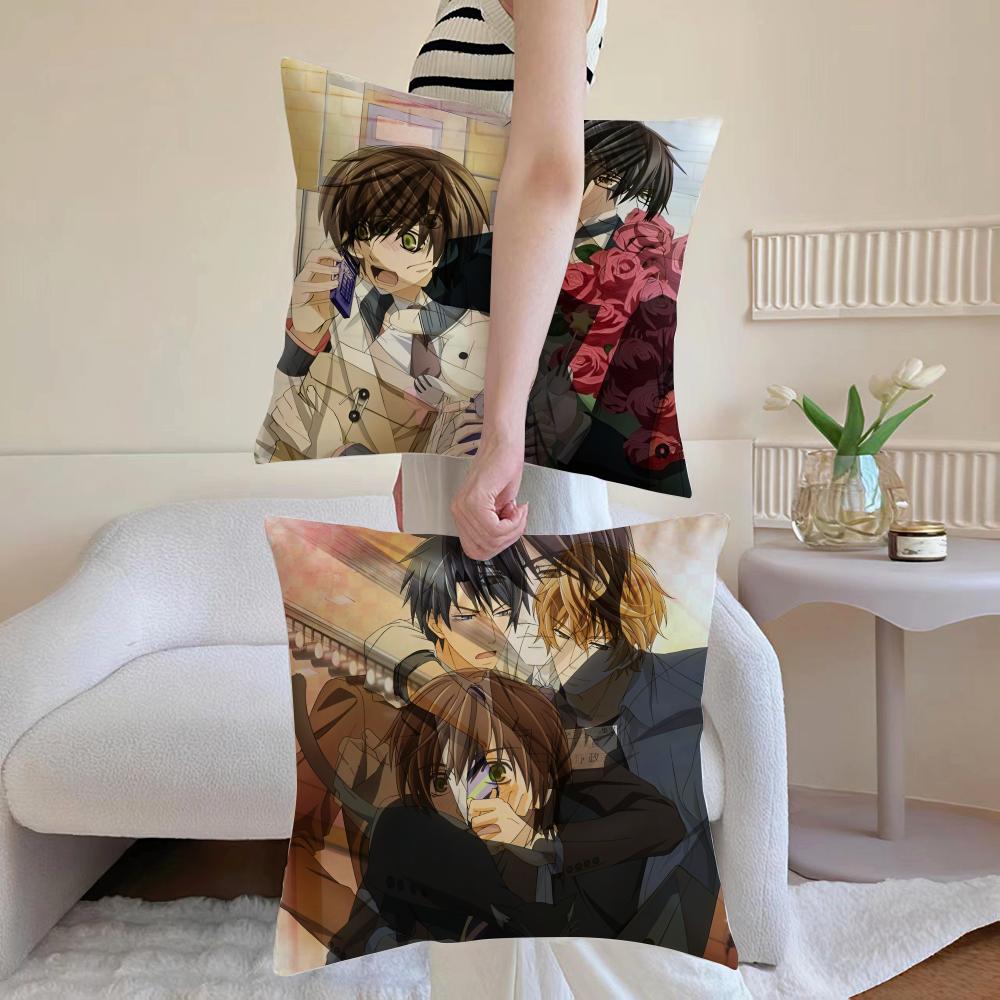Anime The Worlds First Love Cushion Cover Antidustmite Pillowcase Invisible Zipper Silky Short Plush Sofa Cushion Cover