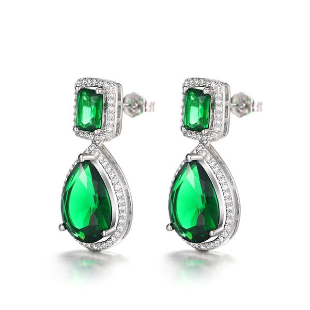 

Эстетичные женские темпераментные серьги-подвески с зеленым кристаллом, изящные аксессуары для юбилейной вечеринки, модные украшения