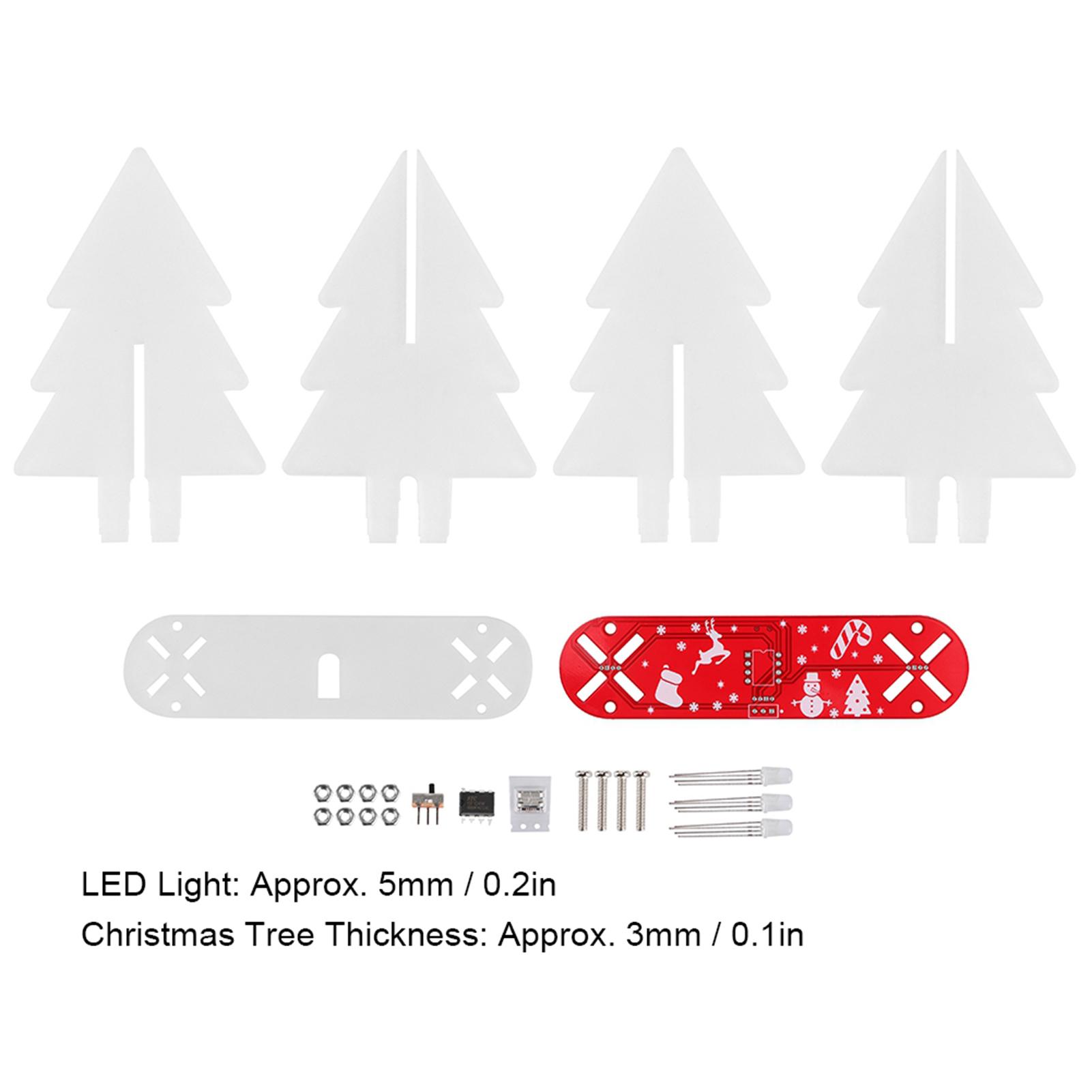 3-Dimensional Christmas Tree Electronic LED Circuit Kit for Home Desktop Decoration
