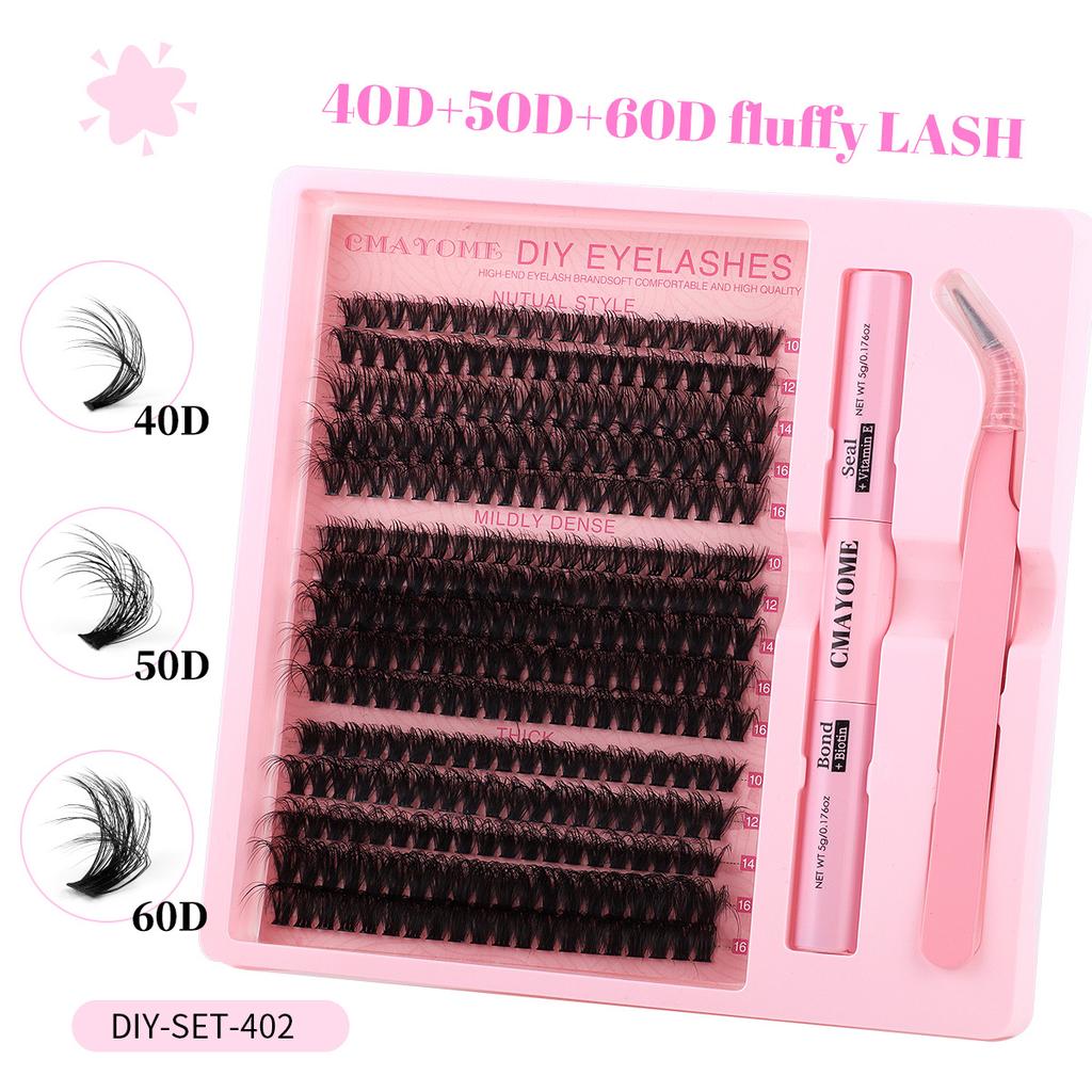 D Song Single Tuft False Eyelashes Natural Thick Diy Segmented 10-18Mm Eyelashes
