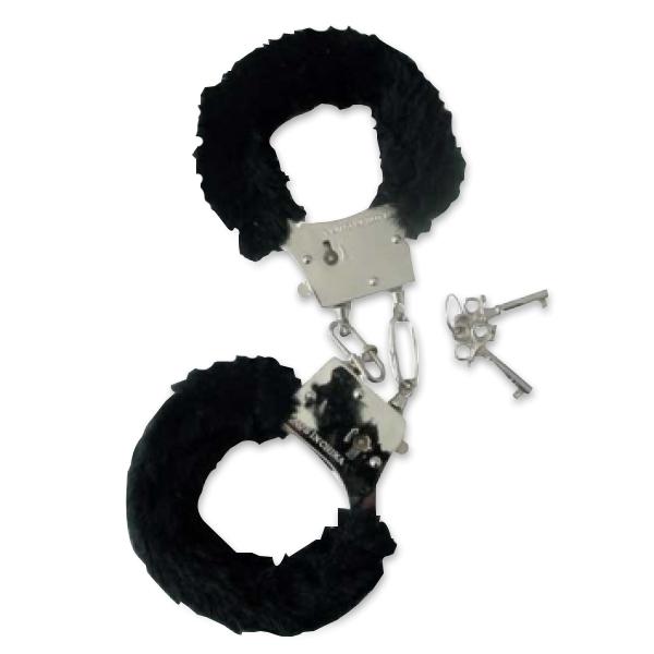 Sexy Erotic Naughty Fur Handcuffs 2 Keys Red