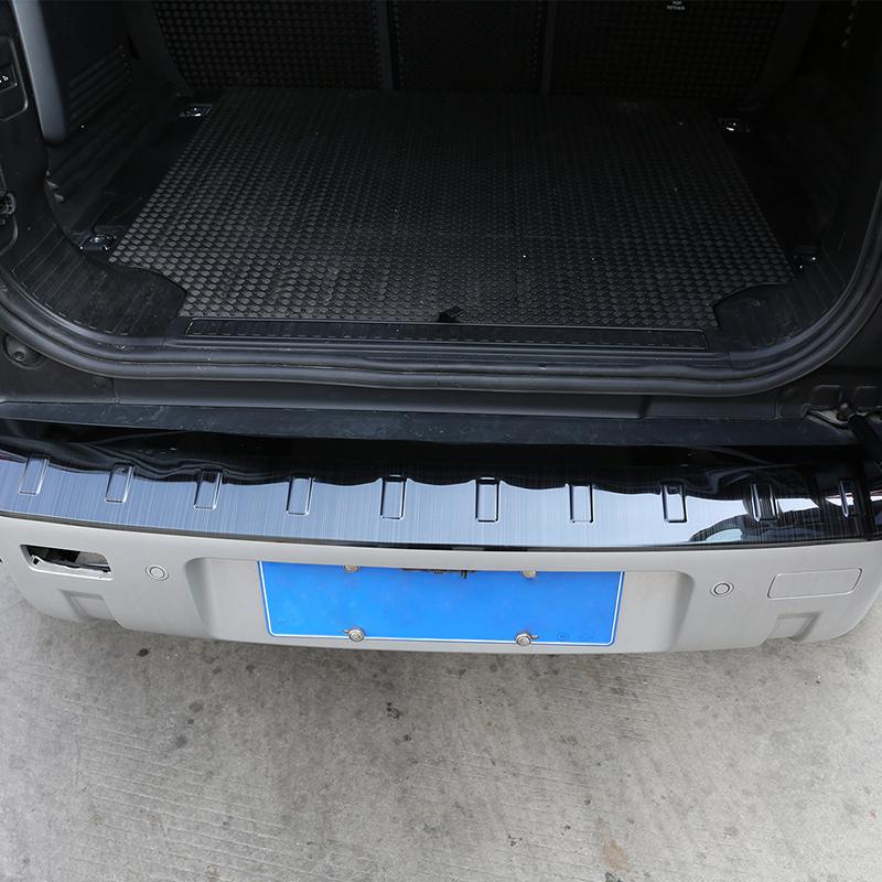 Stainless Steel For Land Rover Defender 110 -2024 External Rear Bumper Guard Plate Protect Cover Accessories Black and Silve