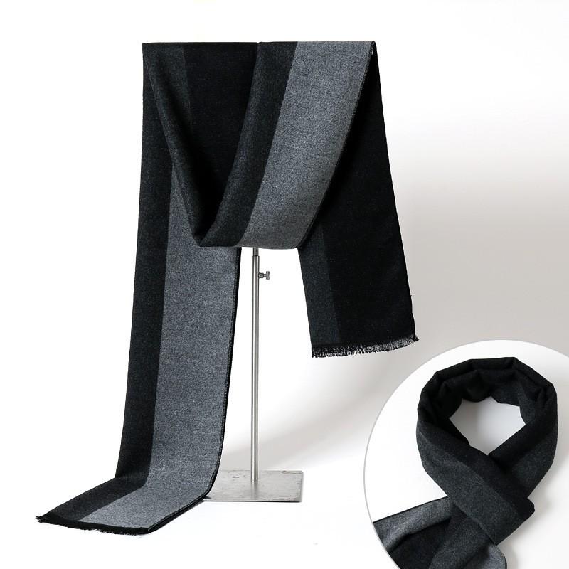 Plaid Men Scarf Winter Cashmere Warm Neckerchief Men'S Scarves Business Long Pashmina Shawl Christmas Gifts For Man