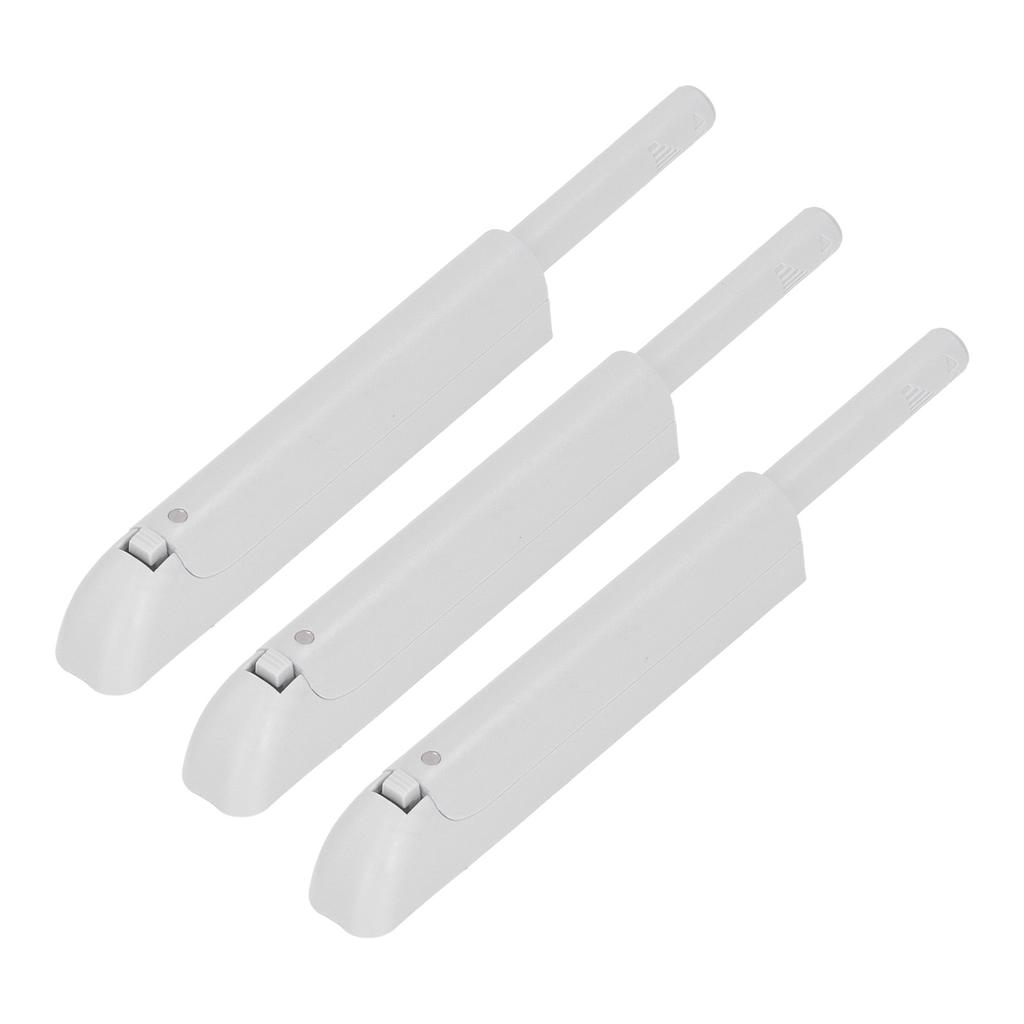 3Pcs Push Latch Widely Used Oxidation Resistant Door Latch Damper for Cabinet Door Closet Gray