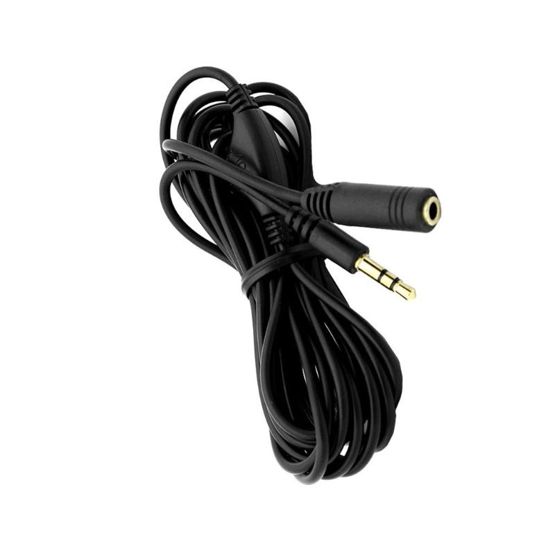 3Meter Computer Microphone Extension Cord 3.5mm Male to 3.5mm Female Microphone Cables with Volume Control