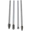 4Pcs Carbide Rotary Burr Set, 6-Inch Long Rotating Burr Tools Kit with 6mm Shank for Woodworking Drilling Carving Engraving