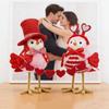 Bird Figurine Valentine's Day Bird Figurines Romantic Standing Plush Love Birds Ornament Bookshelf Bird Accent Piece Bird Gift