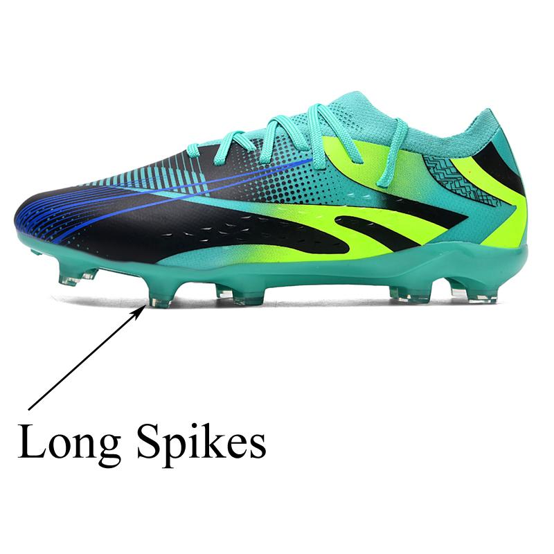 New Mens Soccer Shoes Boys Adults Futsal Sports Football Boots Grass Cleats Indoor Outdoor Ultralight Long Spikes Turf FG/TF