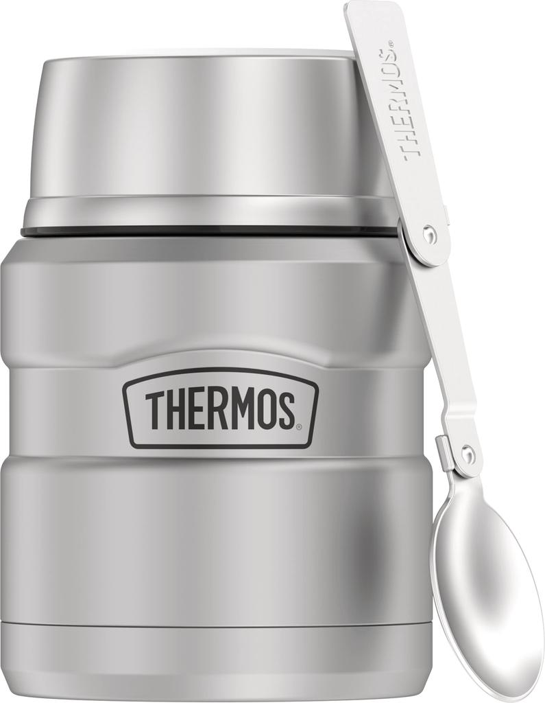 Thermos Stainless Steel King Silver Food Jar (0.45L) Insulated (Silver)