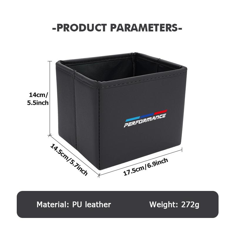 CLT1 Portable Car Trash Bin Garbage Can Foldable Waste Storage Basket For BMW E91 E92 E60 F10 F30 E39 E36 E87 X1 X3 X5 E70 E46 E90