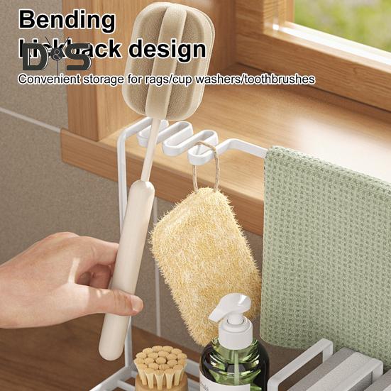 Storage Rack Sponge Holder Sturdy Construction Strong Load-bearing Kitchen Bedroom Dish Soap Dispenser with Removable Tray
