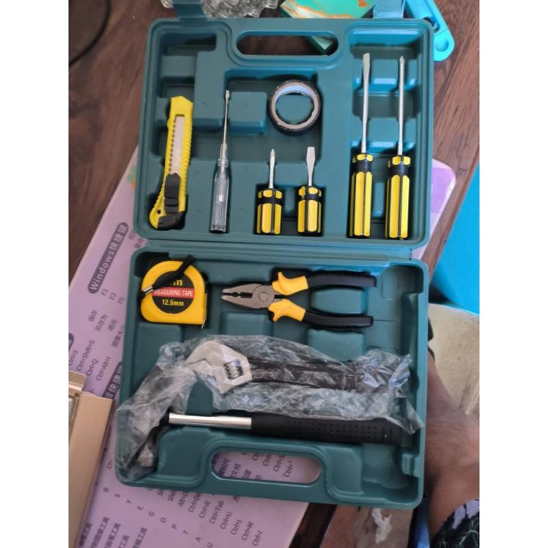 1 set/16 buc hardware acasă combinație scule reparare kit auto gadget combinație ruletă vice șurubelniță cutie de scule