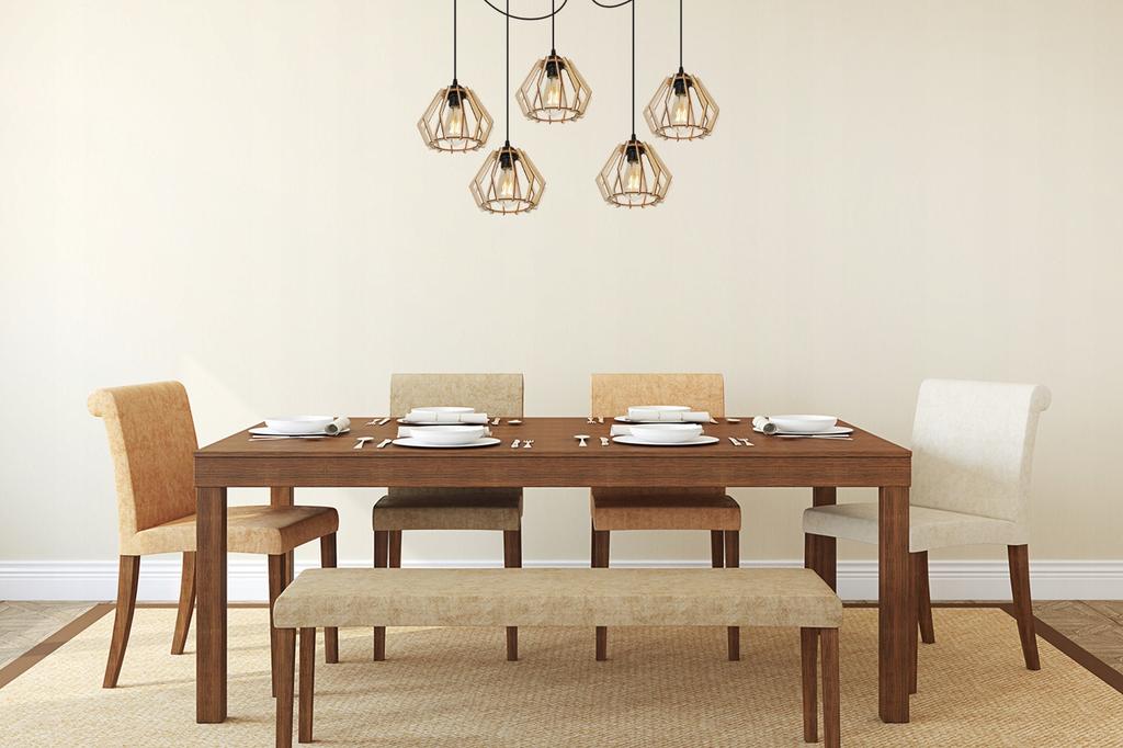 MODERN WOODEN LED CEILING HANGING LAMP