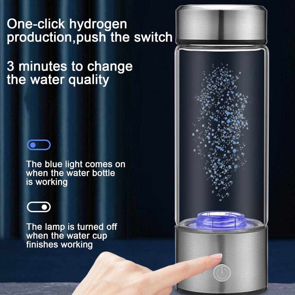 Bottiglia Acqua Idrogenata 1.5L Con Generatore A Tecnologia SPE/PEM | Portatile, Ricaricabile, Per Benessere E Sport - 5