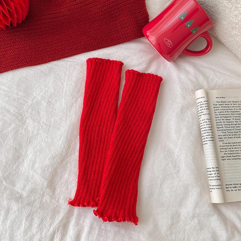 

Вязаные гетры в корейском стиле JK Рождественские носки для ног Модные новогодние гетры Женские Style A